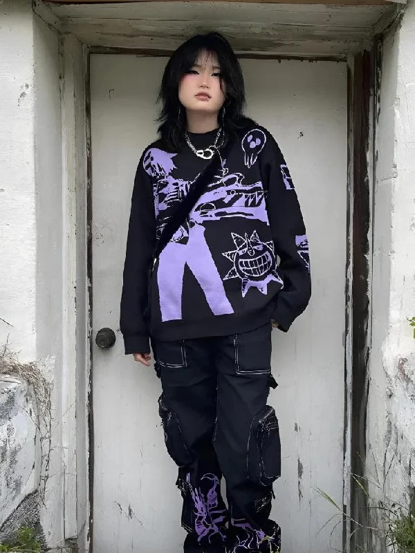 Luxury Temperament Y2K Anime Knitted Sweater