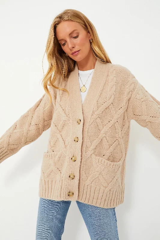 Fresh And Fashionable Pale Camel Kayln Cardigan