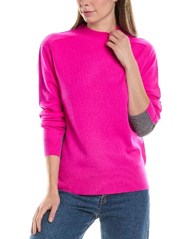 Elegant Dressing InCashmere Splice Cashmere Sweater