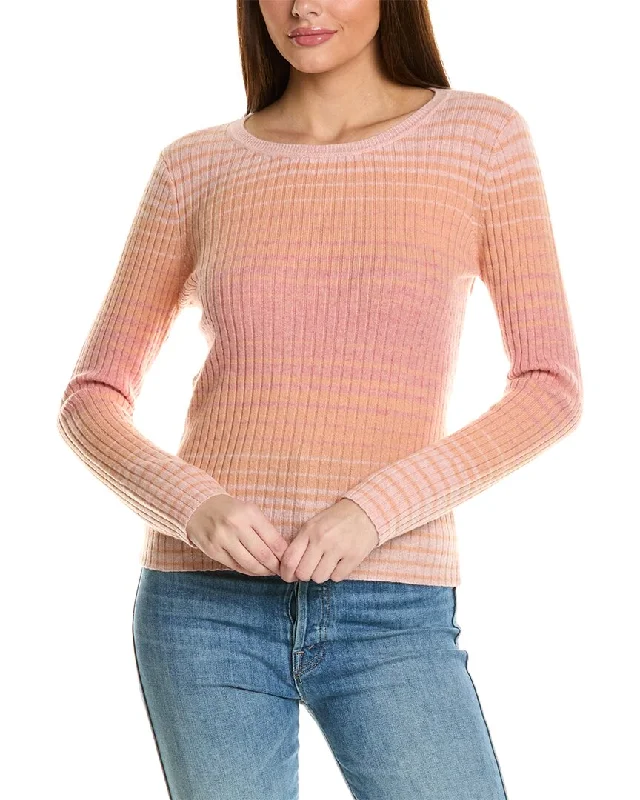 Youthful Style Collaboration Meredith Ombre Ribbed Cashmere Sweater