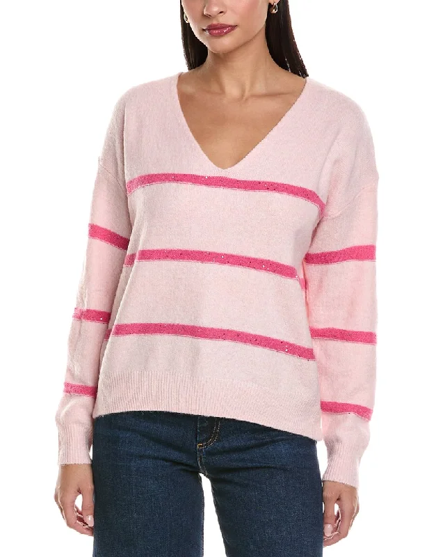Light Layers ANNA KAY Kelly Moi Striped Cashmere-Blend Sweater