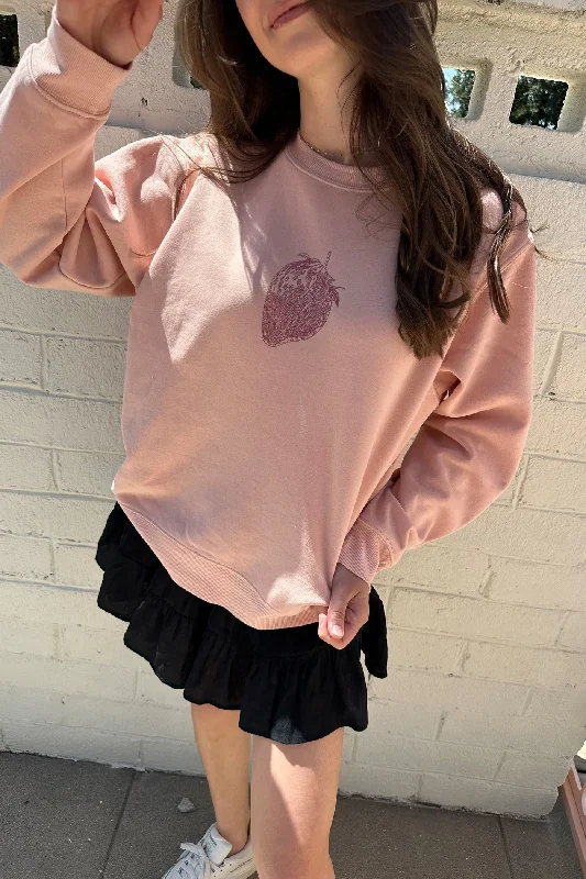 Casual Comfort Wear Strawberry Graphic Sweater