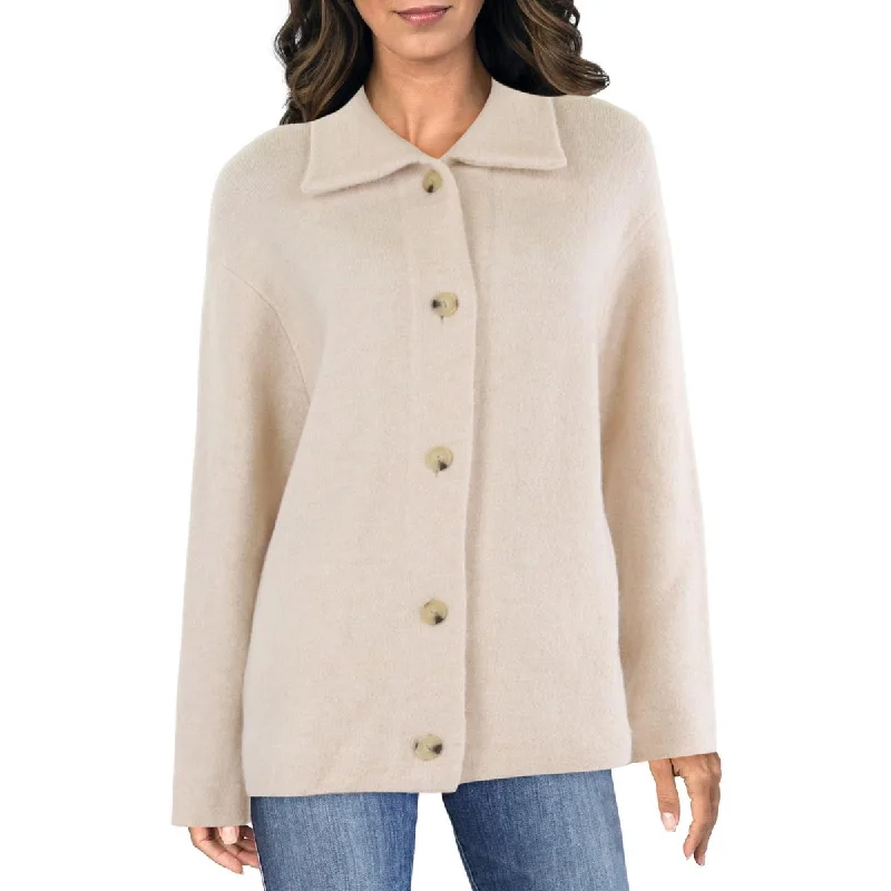 Street Charm Vince Womens Collar Long Sleeve Cardigan Sweater