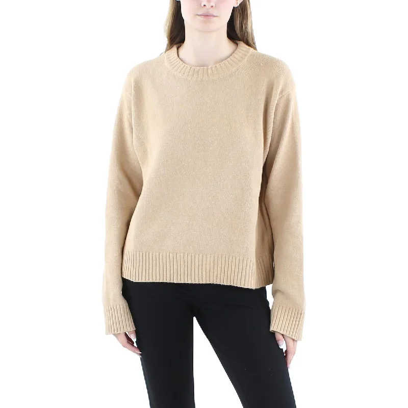 Casual Wear MNG Womens Knit Ribbed Trim Crewneck Sweater
