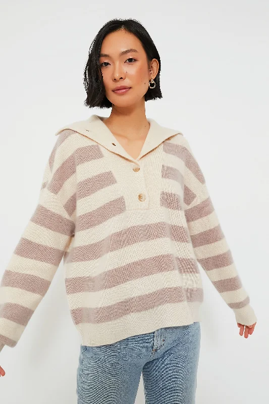 Boutique Recommendation Vanilla Mauve Walden Stripe Cashmere Rafferty Sweater