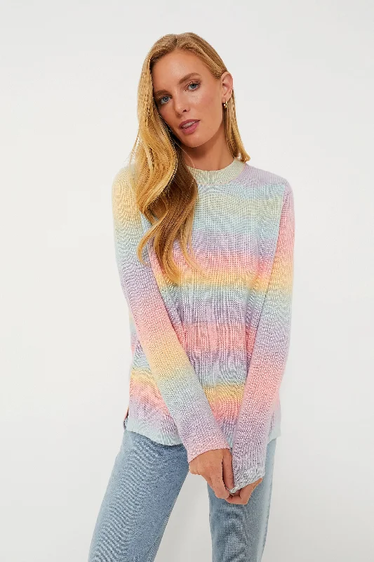 Simple Comfort Rainbow Candy Crewneck Sweater