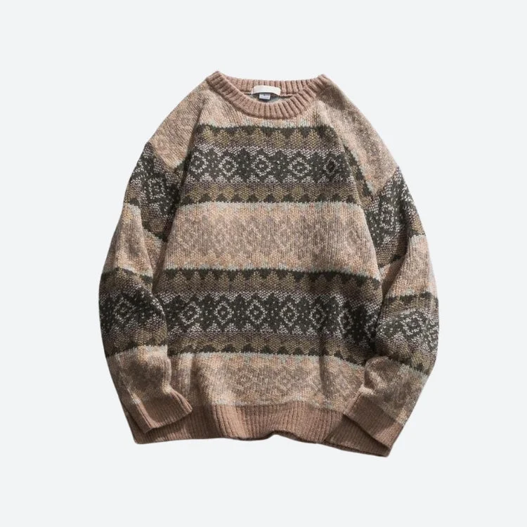 Stunning Fashion Vintage Jacquard Knitted Sweater