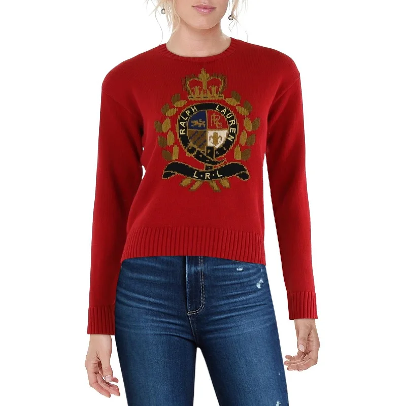 Cute Style Lauren Ralph Lauren Womens Crewneck Logo Pullover Sweater