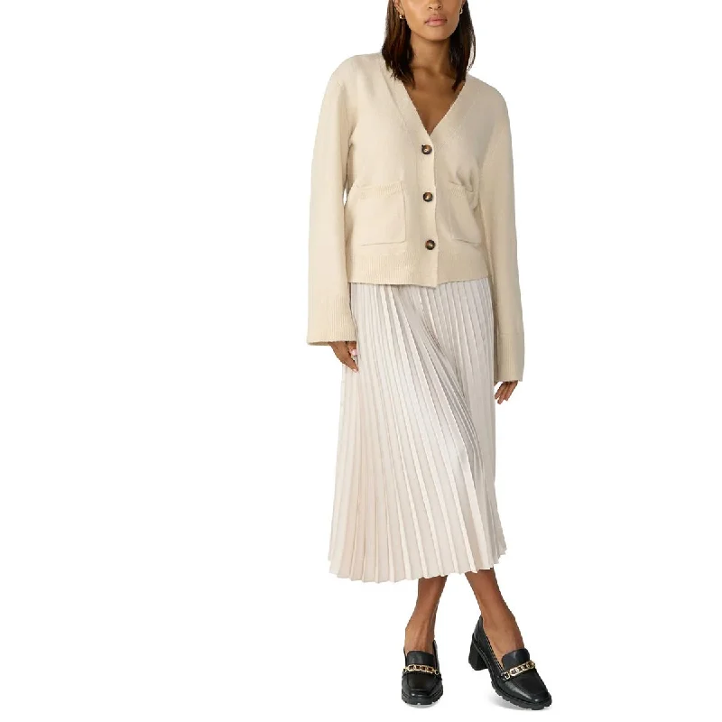 Multifunctional Style Sanctuary Womens Ribbed Trim Knit Cardigan Sweater