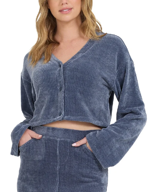Cozy Fashions Vintage Havana Brush Cord Cardigan