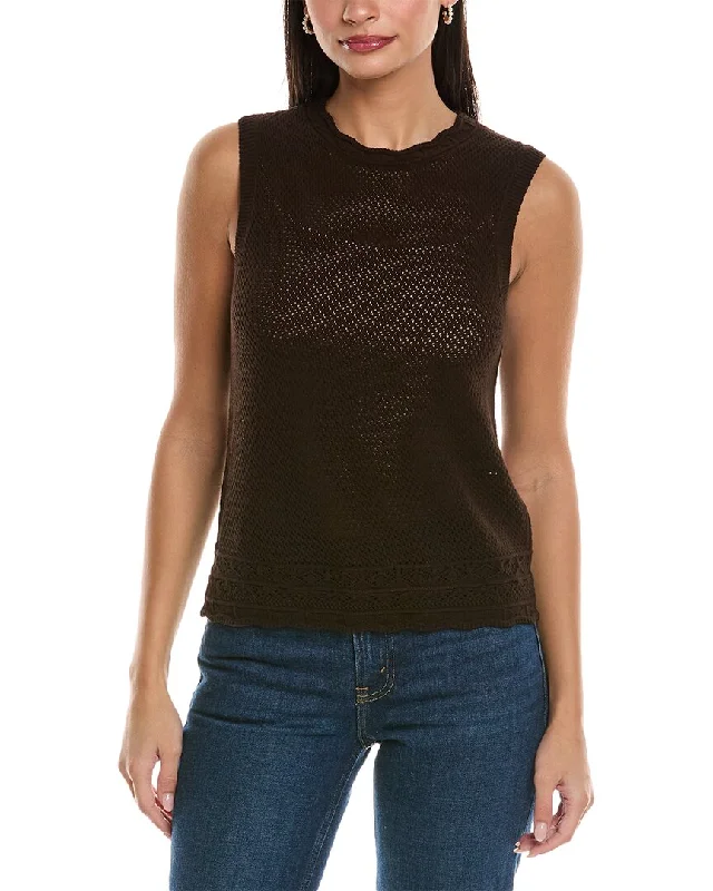 High-end Sense FRAME Denim Pointelle Sweater