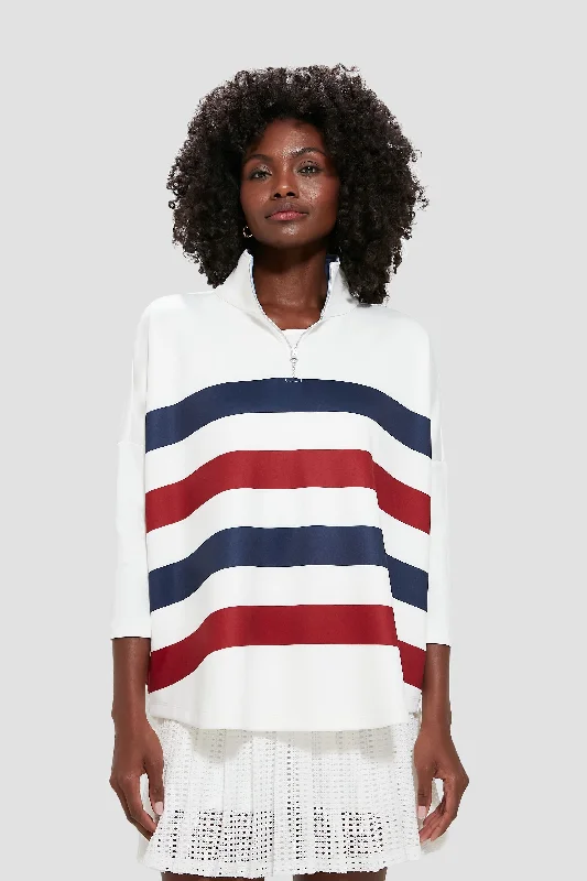 Versatile Casuals Americana Stripe Martina Quarter Zip