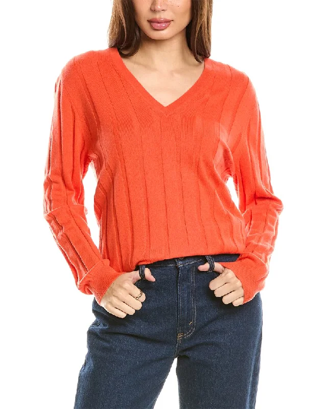 Fashion Comfort Malo Cashmere Wide Rib Wool & Cashmere-Blend Sweater