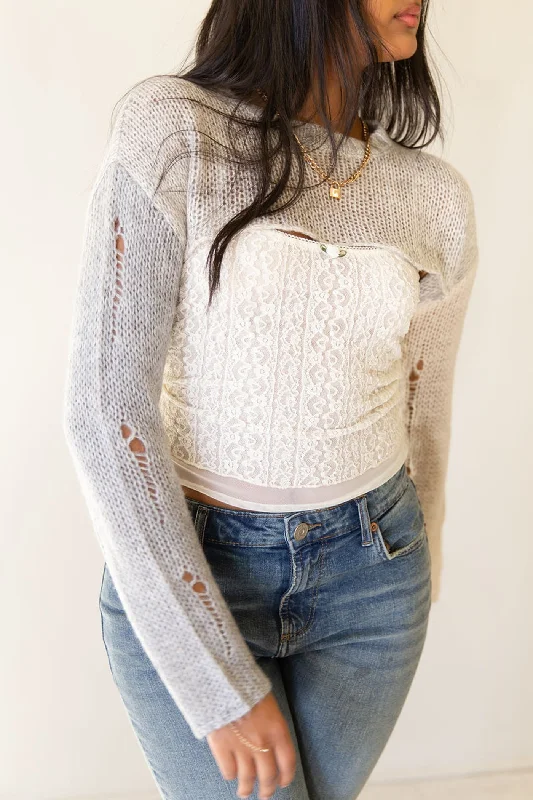 Classic Design Center Stage Color Block Knit Bolero