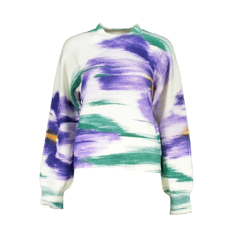 Diamond Series Desigual Elegant Crew Neck Sweater with Contrast Women's Detailing