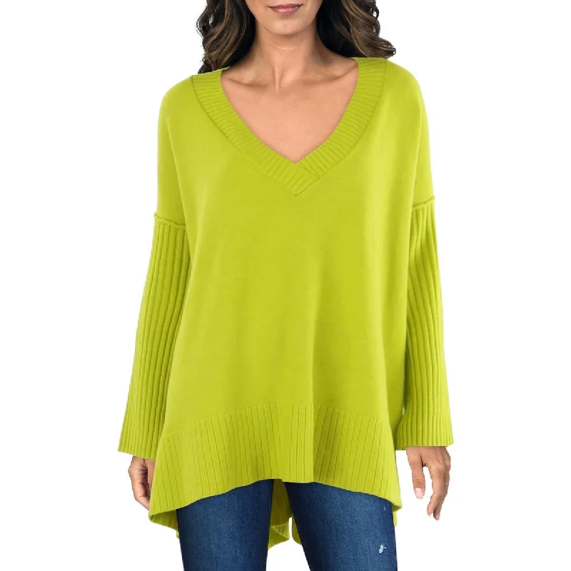 Floral Prints Free People Womens Knit Oversized Tunic Sweater