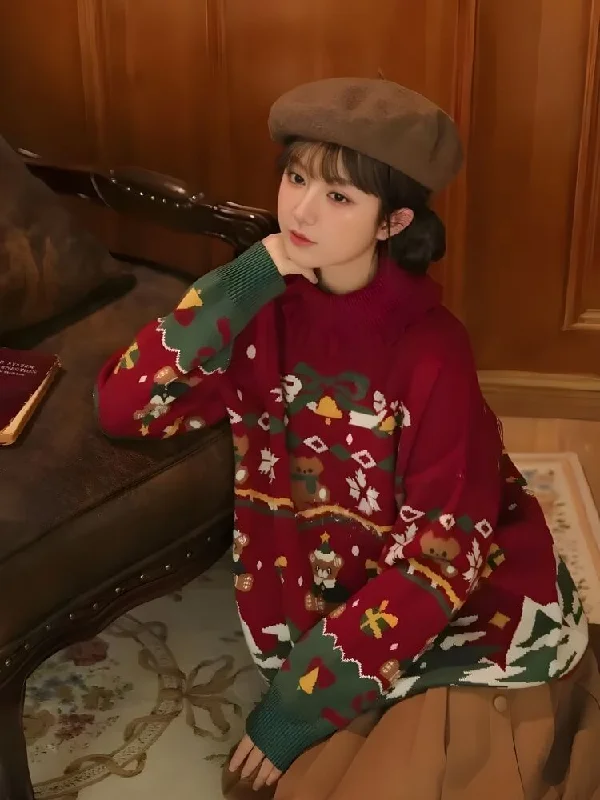 Slim Fit Christmas Tree Sweater