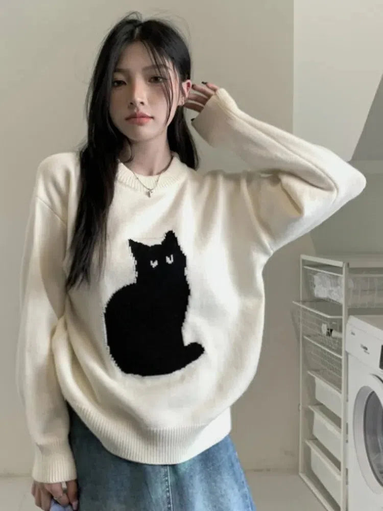 Effortless Style Cat Sweater