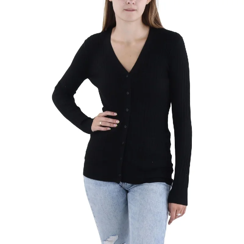 Artistic Temperament Vince Womens Skinny Ribbed Button down Cardigan Sweater