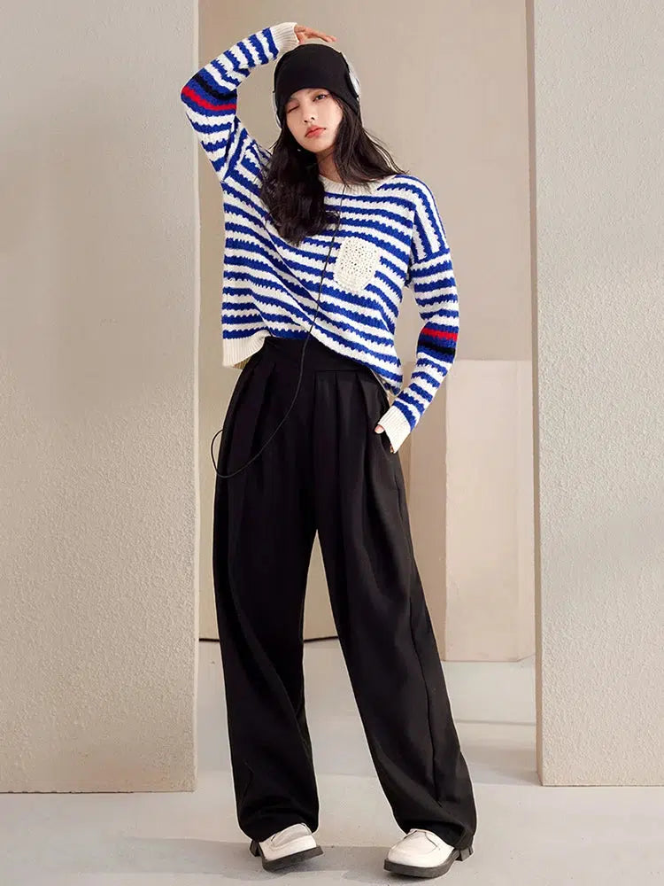 Stylish Casuals Striped Knitted Sweater
