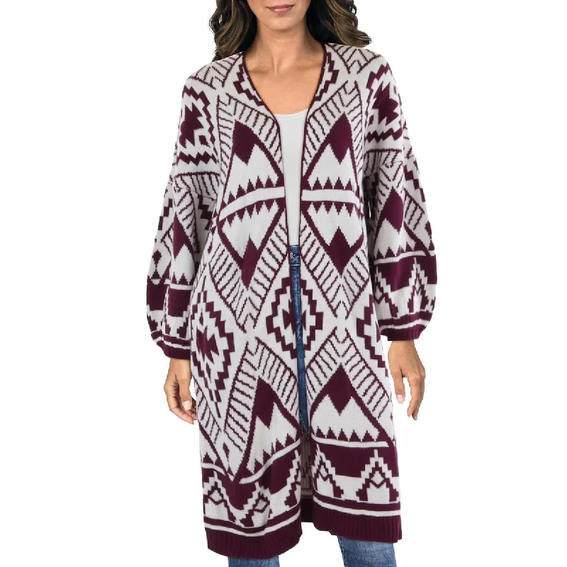 Simple And Comfortable Wrangler Womens Printed Open Front Cardigan Sweater