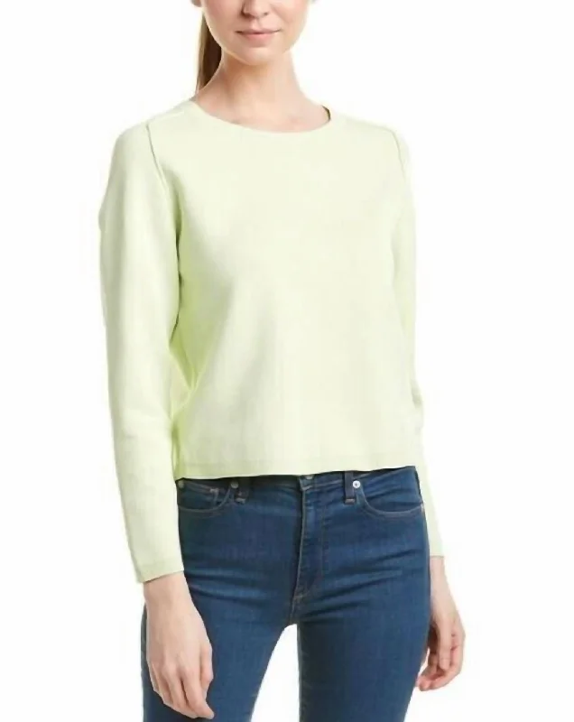 Sports Fashion Alex Pullover Stretch Knit Sweater In Green