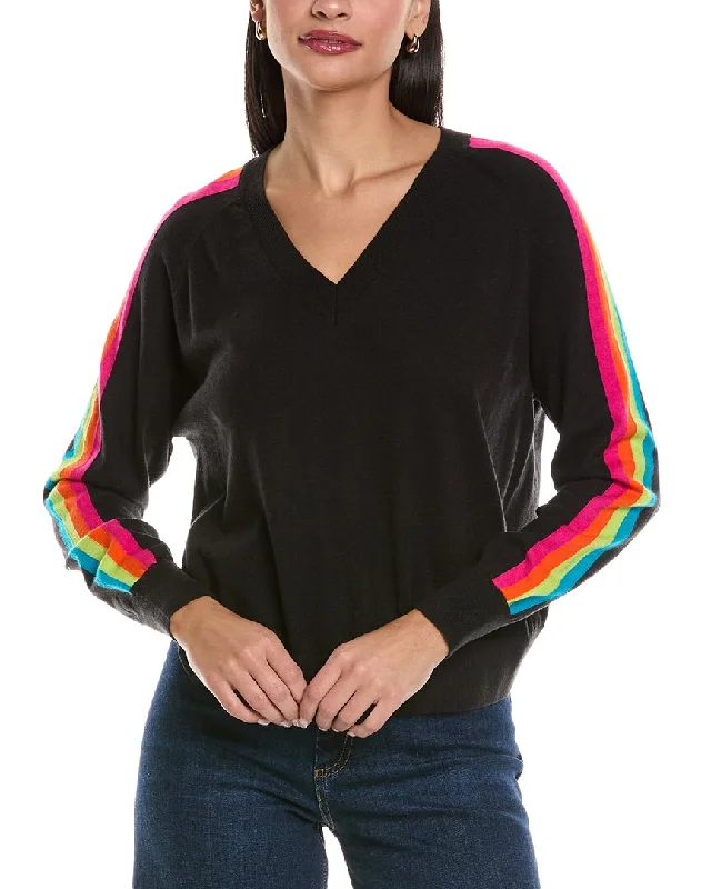 Fresh And Capable ANNA KAY Rainbow Stripe Cashmere-Blend Sweater