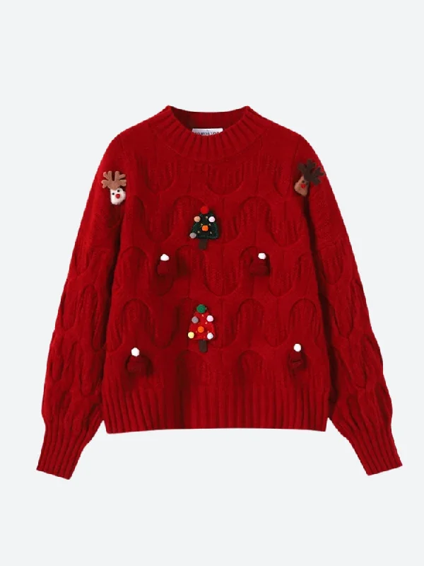 Luxury And Elegant Xmas Figures Sweater