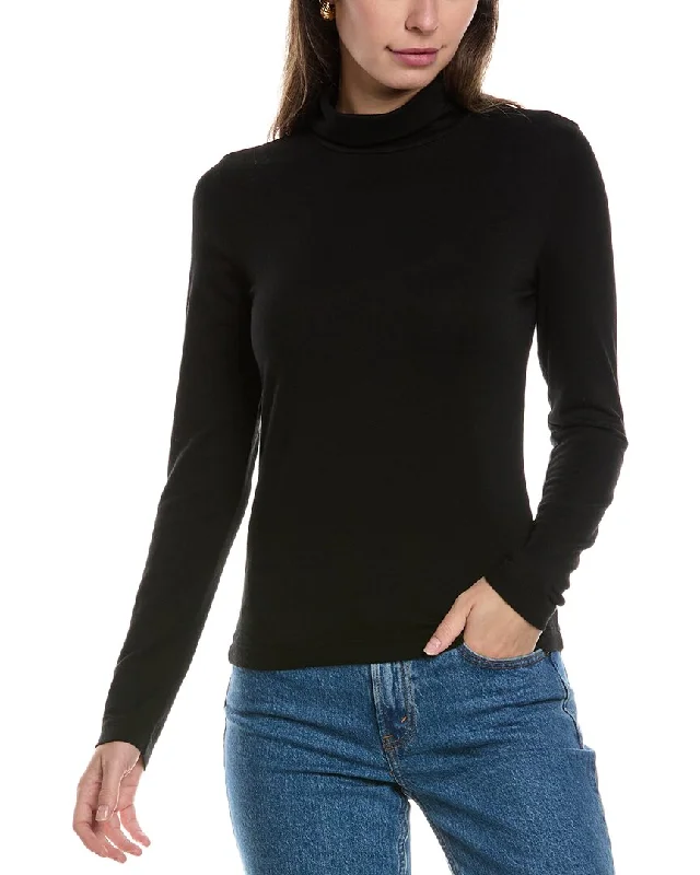Wearable At Home Or Out James Perse Turtleneck Cashmere-Blend T-Shirt