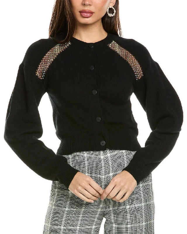 Breathable Style Stella McCartney Embellished Knit Wool Cardigan