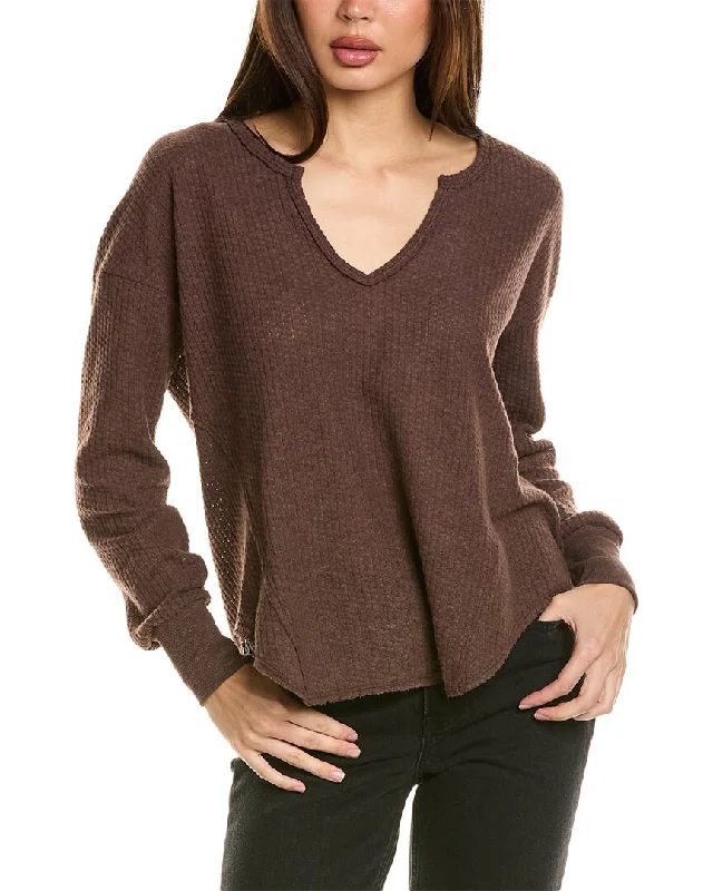Celebrity Picks Project Social T Borderline Cozy Thermal Notch Pullover