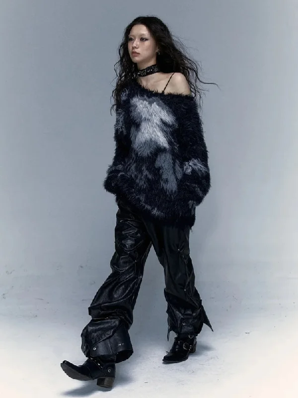 Chic Outfits Grunge Fuzzy Sweater