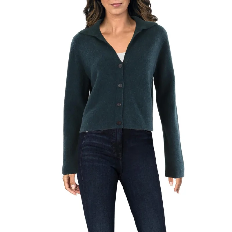 High-end Fabrics Vince Womens Cashmere Button-Down Cardigan Sweater