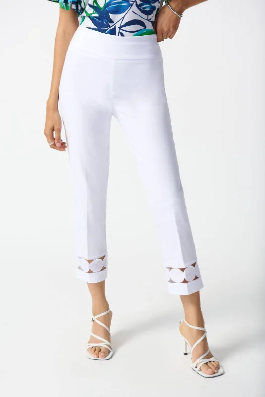 Relaxed Fit Wear Millenium Cropped Pull On Pants In White
