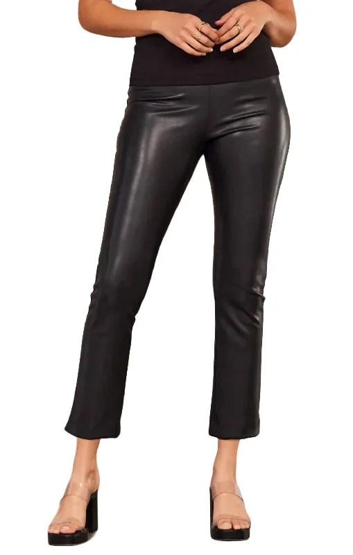 Soft Looks Burton Crop Pant In Black