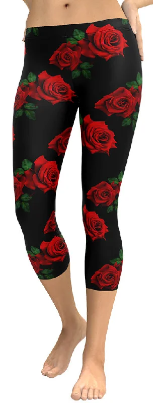 Soft Casuals Red Roses Capris