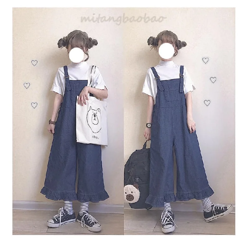 Must-have For Fashion VINTAGE SUSPENDERS JEANS