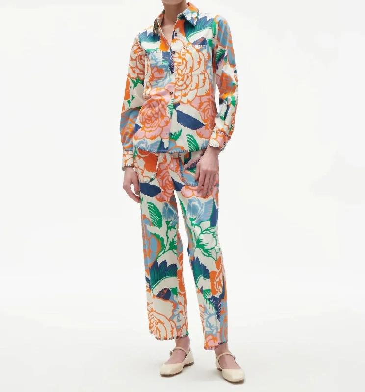 Casual Fit Wear Jolie Pull On Pants In Rose Garden Multi