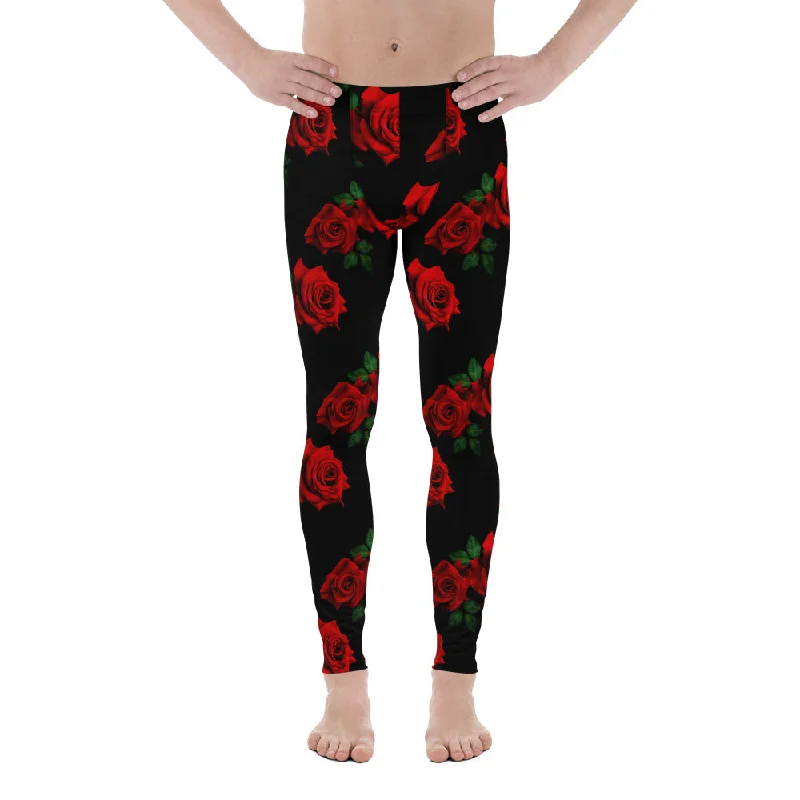 Soft Layers Red Roses Men's Leggings