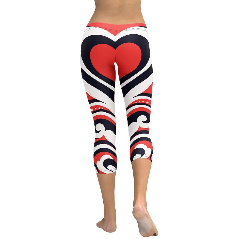 Soft Tops Swirl Heart Shaped Capris