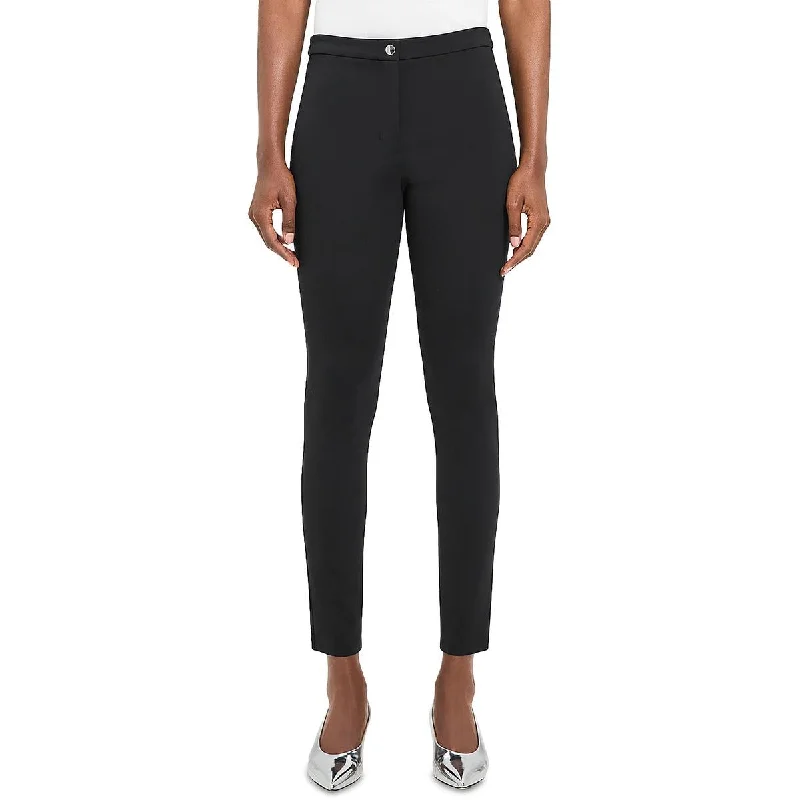 Elegant Design Theory Womens Pleated Solid Ankle Pants