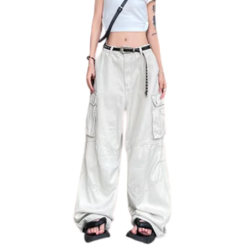 Cute Design Women's Street Loose Multi-Pocket Cargo Pants
