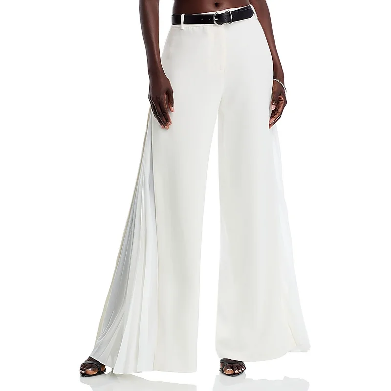 Exquisite Design SIMKHAI Womens Pleated Solid Palazzo Pants