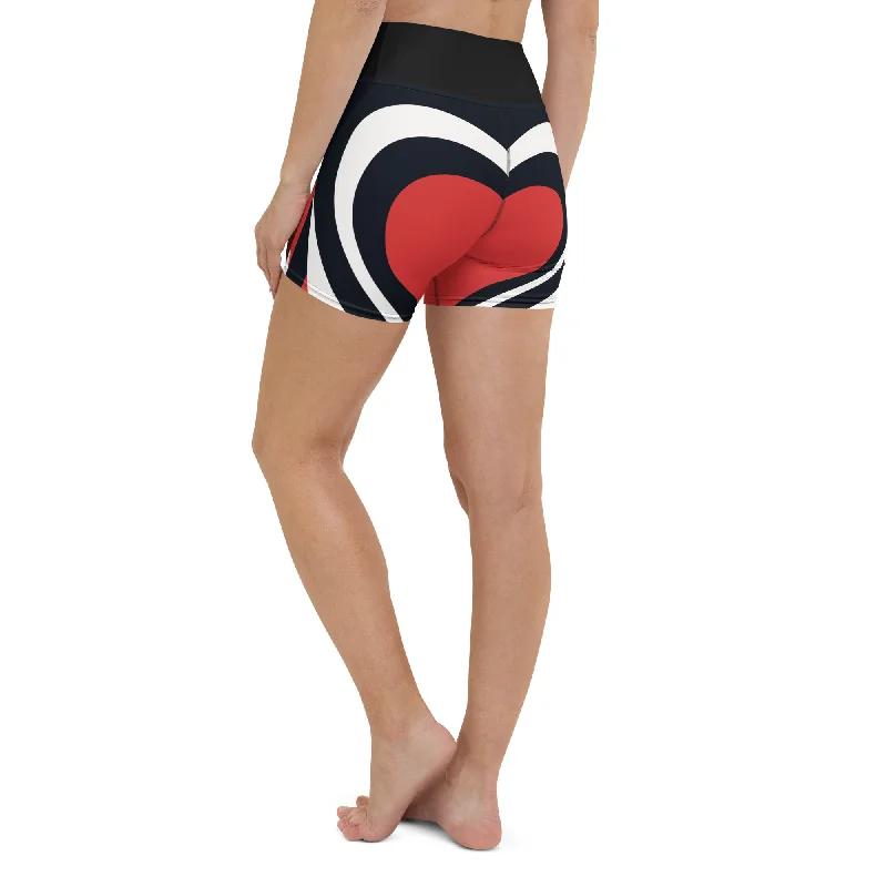 Soft Trends Swirl Heart Shaped Yoga Shorts