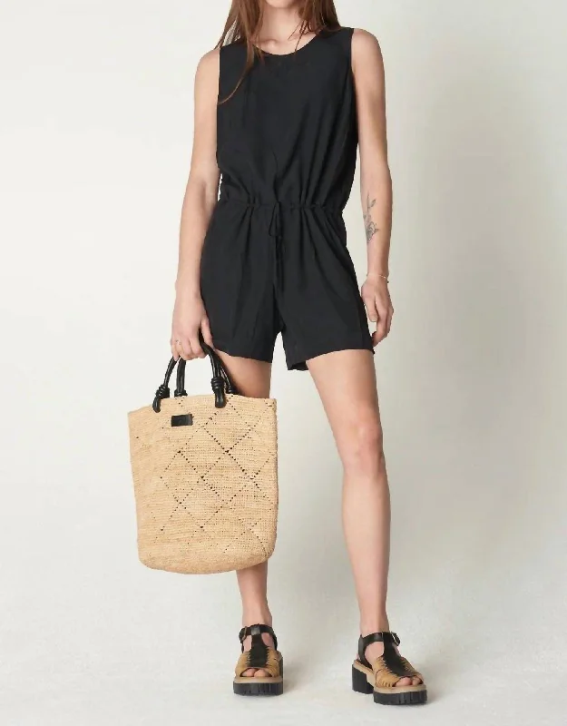 Easy-to-Wear Dressy Shorts Jumpsuit In Black