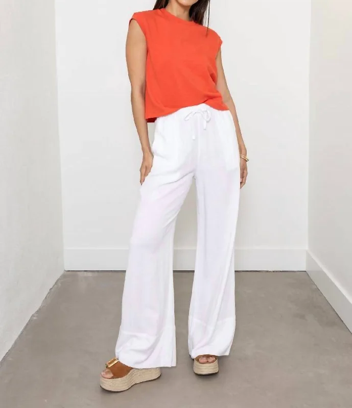 Urban Chic Sam Pull On Pants In White