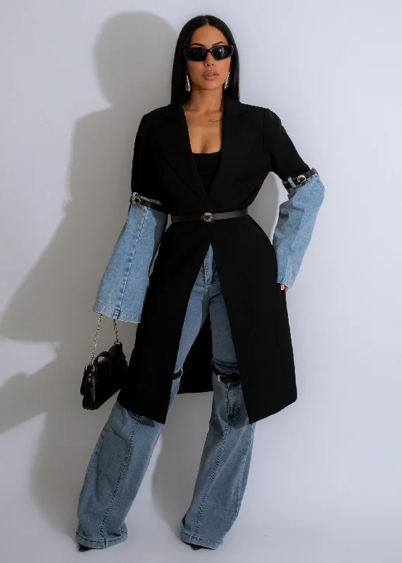 Luxe Comfort Wildest Dream Denim Cardigan Black