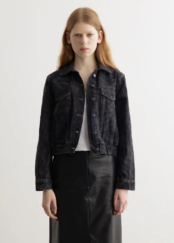 New Design Lazer Denim Bomber Jacket