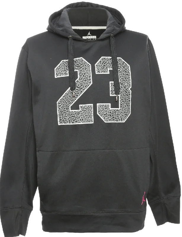Advanced Design Black Air Jordan Printed Hoodie - XL