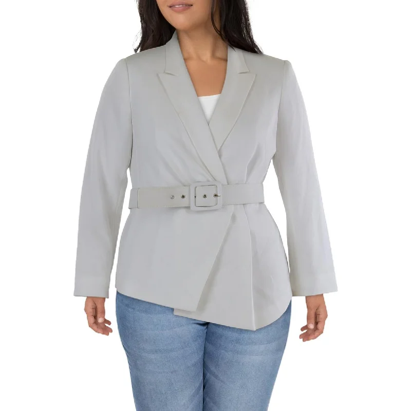 Goddess Outfit Womens Pleated Polyester One-Button Blazer